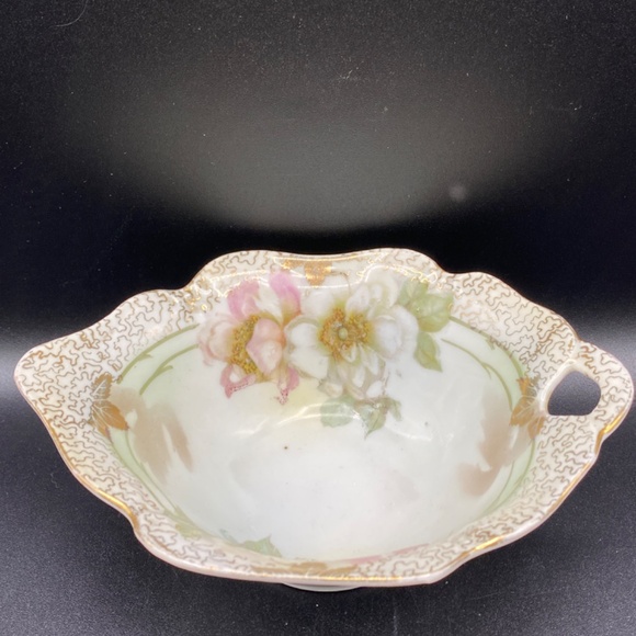 Vintage RC berries and cream bowl and tray, porcelain, white, pink & gold. - Picture 11 of 11